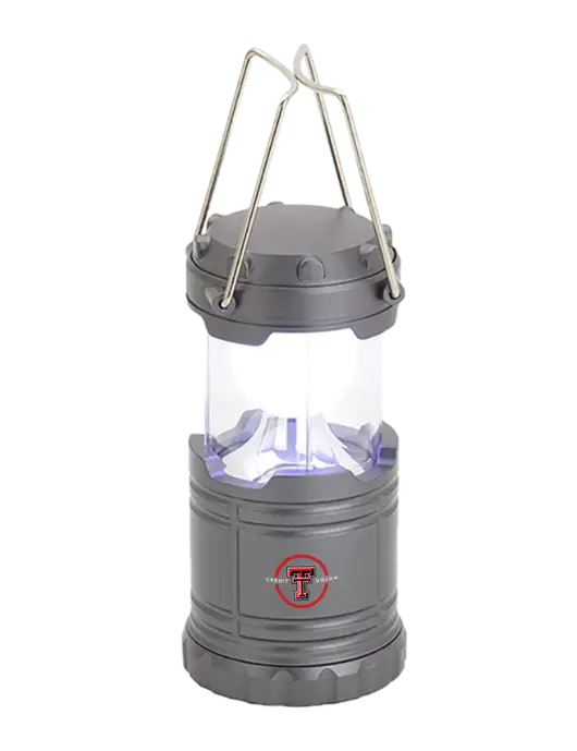 Gunmetal Mini Retro Lantern w/Texas Tech CU Logo