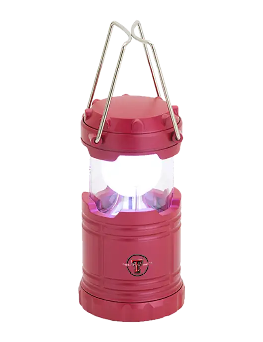 Red Mini Retro Lantern w/Texas Tech CU Logo