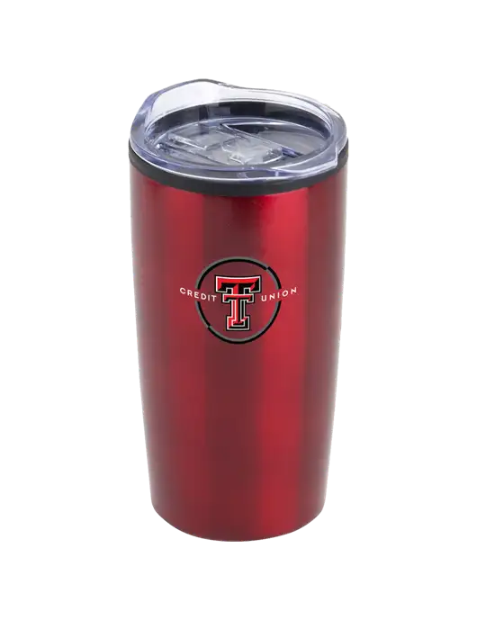 Olympus Red 20 oz Tumbler w/Texas Tech CU Logo