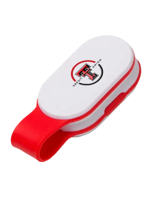 Magna Clip Red Personal Safety Light w/Texas Tech CU Logo