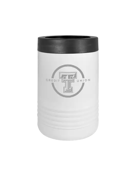 Polar Camel 12 oz Powder Coated White Vacuum Insulated Beverage Holder w/Texas Tech CU Logo