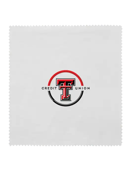 Microfiber Cleaning Cloth, 6 x 6 w/Texas Tech CU Logo