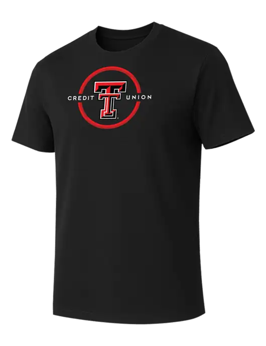 Allmade Deep Black Organic Cotton Tee w/Texas Tech CU Logo
