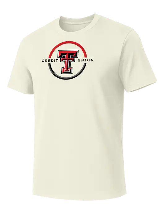 Allmade White Sand Organic Cotton Tee w/Texas Tech CU Logo