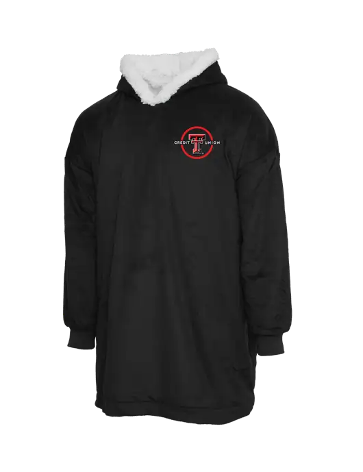 Wearable Lodge Black Blanket w/Texas Tech CU Logo
