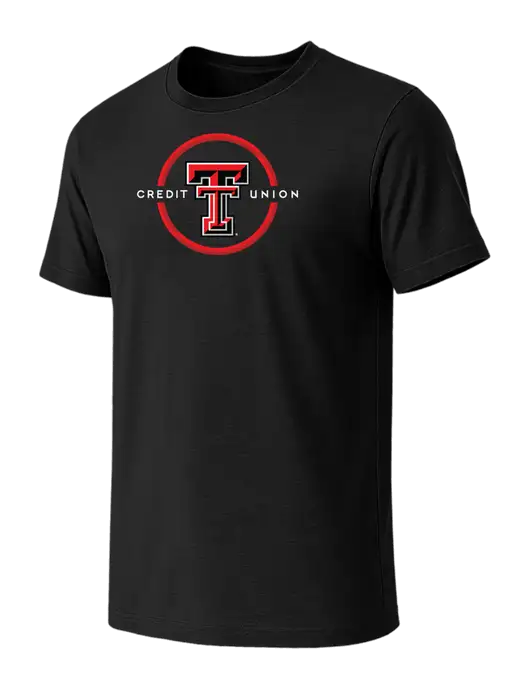 BELLA+CANVAS Black CVC Short Sleeve Tee w/Texas Tech CU Logo