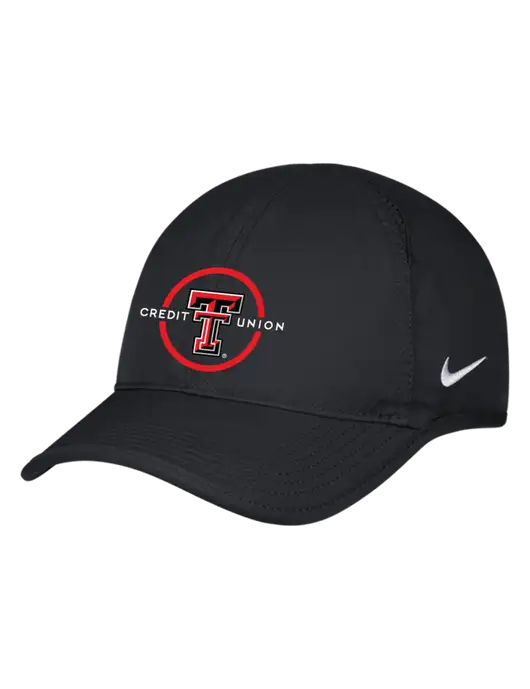 Nike Black Featherlight Cap w/Texas Tech CU Logo