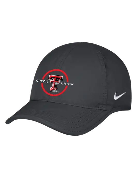 Nike Charcoal Featherlight Cap w/Texas Tech CU Logo