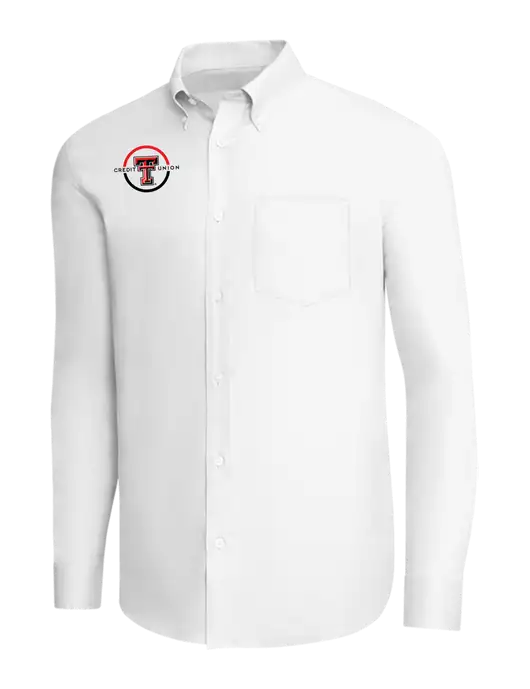 Brooks Brothers White Wrinkle-Free Stretch Pinpoint Shirt w/Texas Tech CU Logo