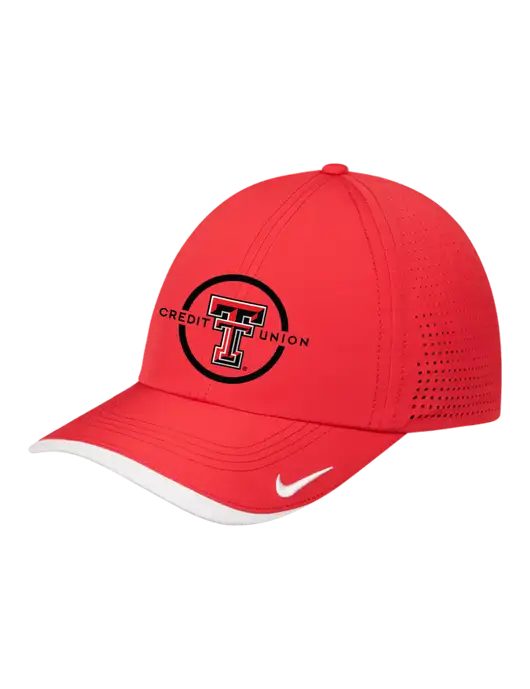 Nike Red/White Dri-FIT Perforated Performance Cap w/Texas Tech CU Logo