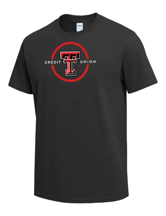 Charcoal Heavyweight 6.1 oz T-Shirt w/Texas Tech CU Logo