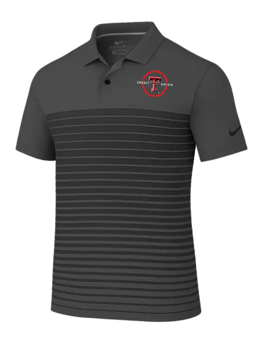 Nike Dark Grey Dri-FIT Vapor Block Polo w/Texas Tech CU Logo