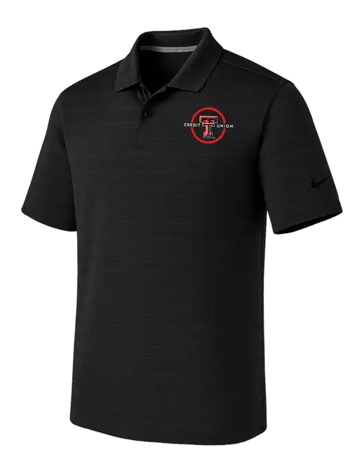 Nike Black Dri-FIT Vapor Jacquard Polo w/Texas Tech CU Logo