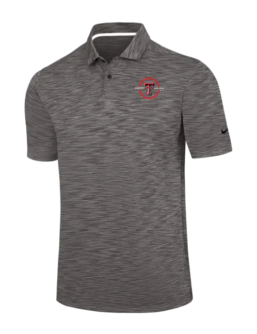 Nike Dark Grey Dri-FIT Vapor Space Dyed Polo w/Texas Tech CU Logo
