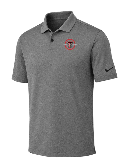 Nike Dark Grey Heather Dri-FIT Vapor Polo w/Texas Tech CU Logo