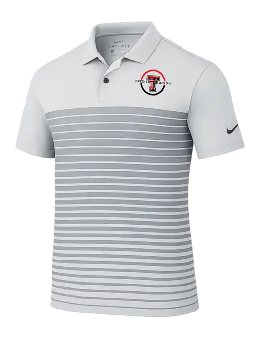 Nike Light Grey Dri-FIT Vapor Block Polo w/Texas Tech CU Logo