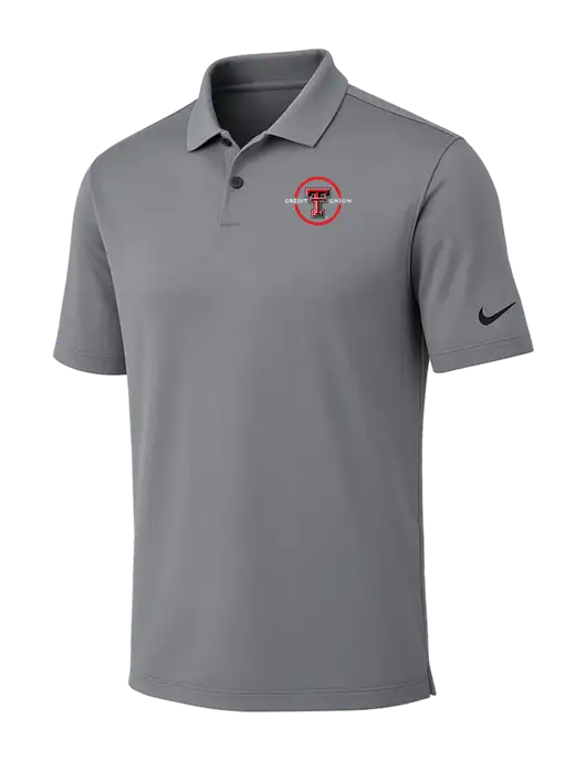 Nike Medium Grey Dri-FIT Vapor Polo w/Texas Tech CU Logo