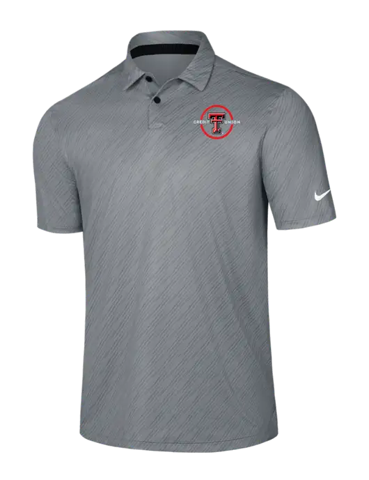 Nike Medium Grey Vapor Dash Polo w/Texas Tech CU Logo