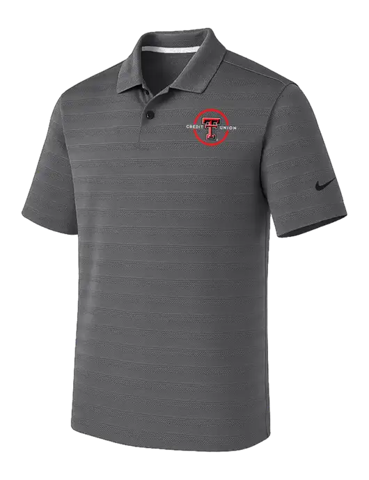 Nike Dark Medium Grey Dri-FIT Vapor Jacquard Polo w/Texas Tech CU Logo