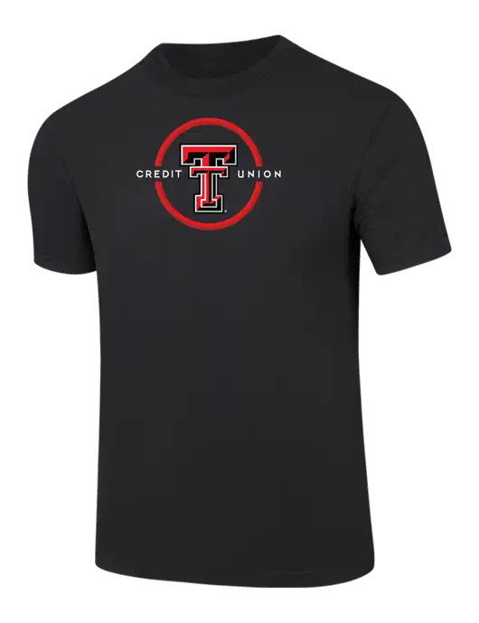 Comfort Colors 6.1 oz Black Heavyweight Ring Spun T-Shirt w/Texas Tech CU Logo