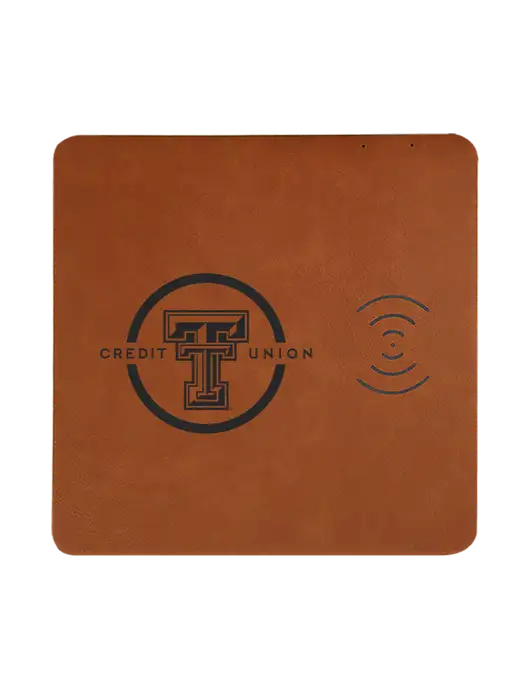 Rawhide Laserable Leatherette Phone Charging Mat w/Texas Tech CU Logo
