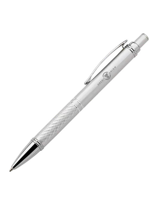 Silver Stellar Scribe Pen - Black Ink w/Texas Tech CU Logo
