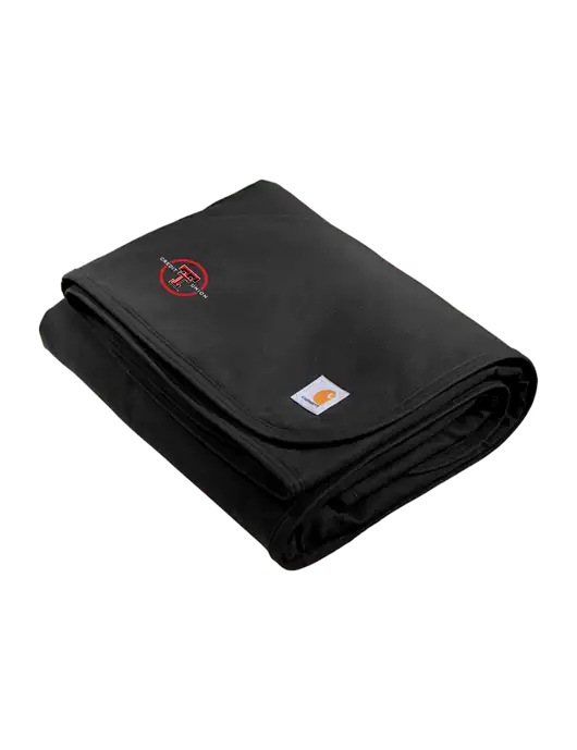 Carhartt Black Firm Duck Sherpa-Lined Blanket w/Texas Tech CU Logo