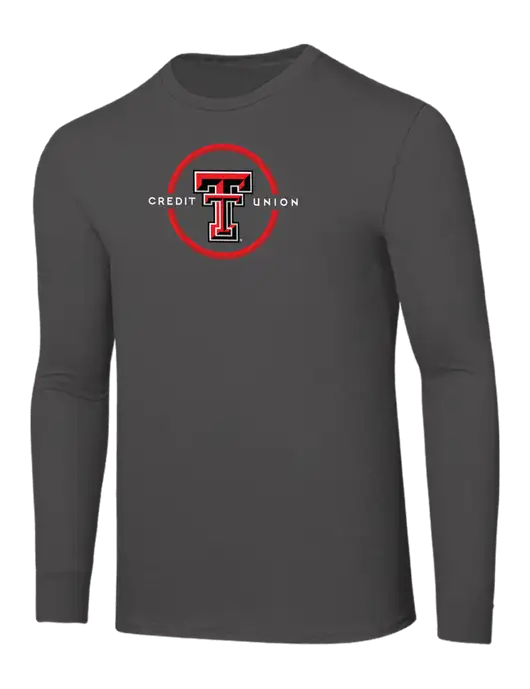 Seriously Soft Dark Grey Long Sleeve T-Shirt w/Texas Tech CU Logo