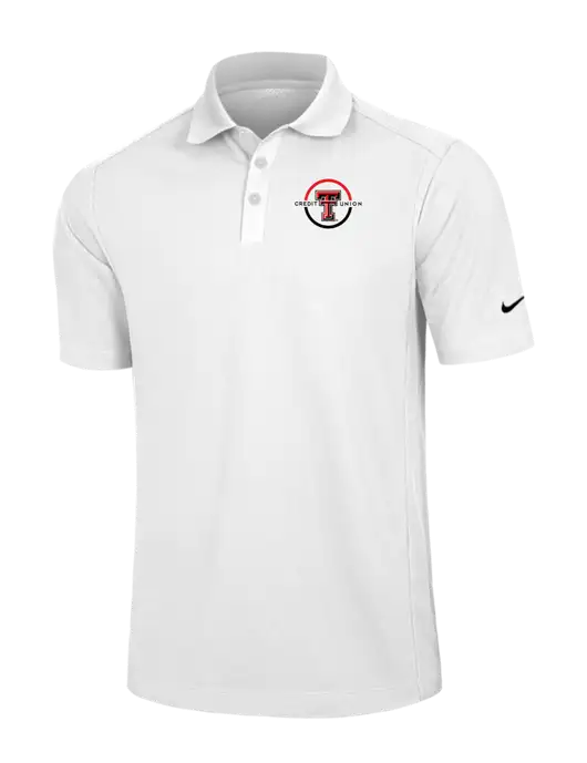 Nike White Dri-FIT Classic Polo w/Texas Tech CU Logo