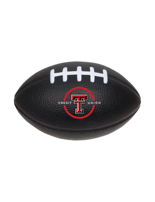Black Stress Reliever Football w/Texas Tech CU Logo