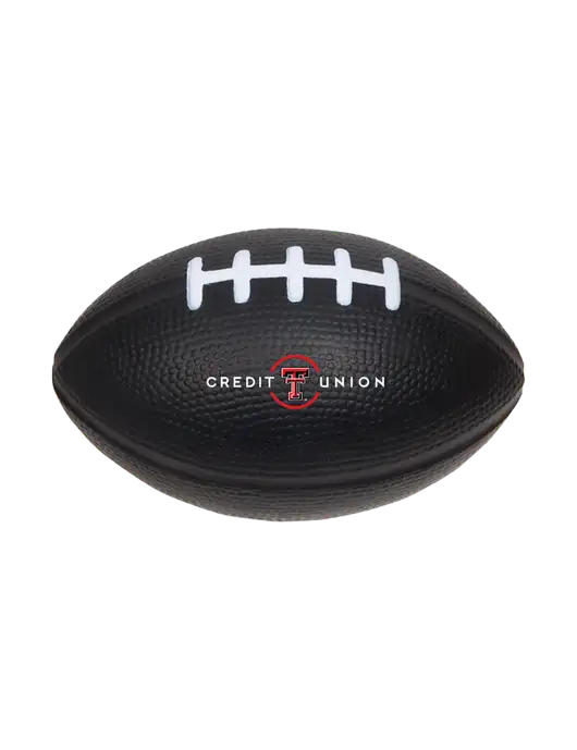 Black Stress Reliever Football w/Texas Tech CU Logo