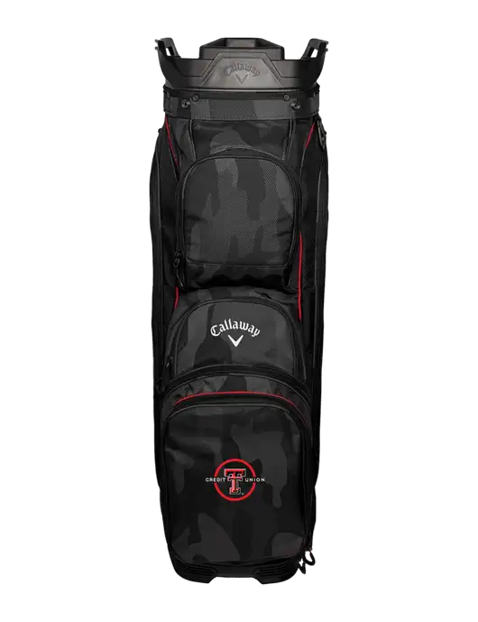 Callaway Org 14 Black Camo/Red Trim Golf Bag  w/Texas Tech CU Logo