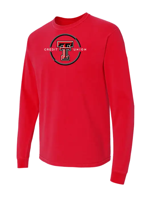 Comfort Colors Garment-Dyed Red Heavyweight Long Sleeve T-Shirt w/Texas Tech CU Logo