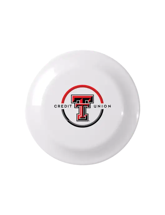 Fun White Flying Disc w/Texas Tech CU Logo