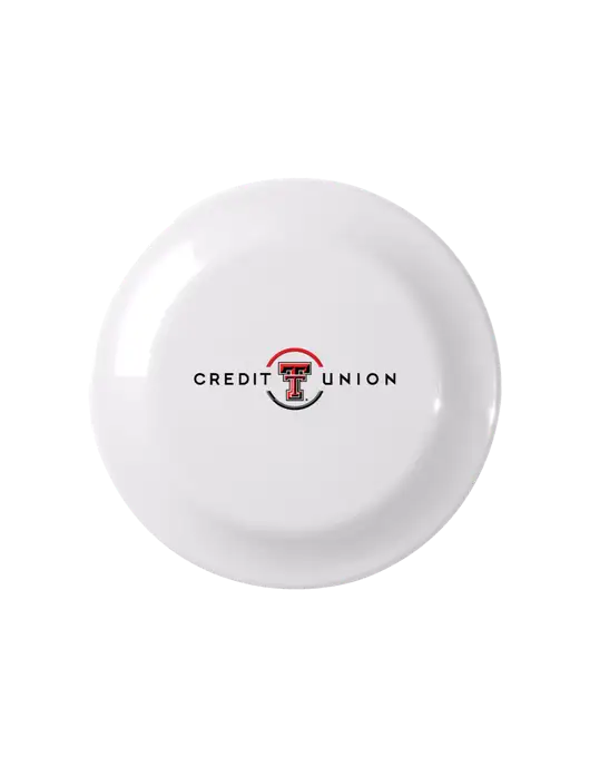 Fun White Flying Disc w/Texas Tech CU Logo