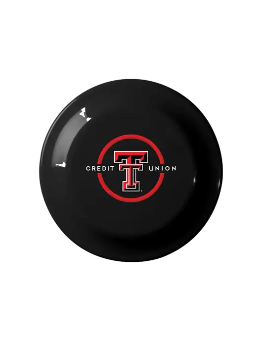 Fun Black Flying Disc w/Texas Tech CU Logo