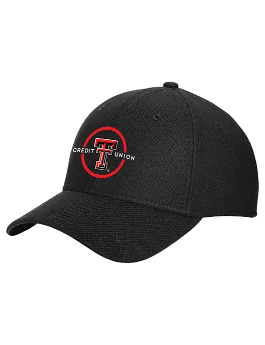 New Era Diamond Era Black Stretch Cap w/Texas Tech CU Logo