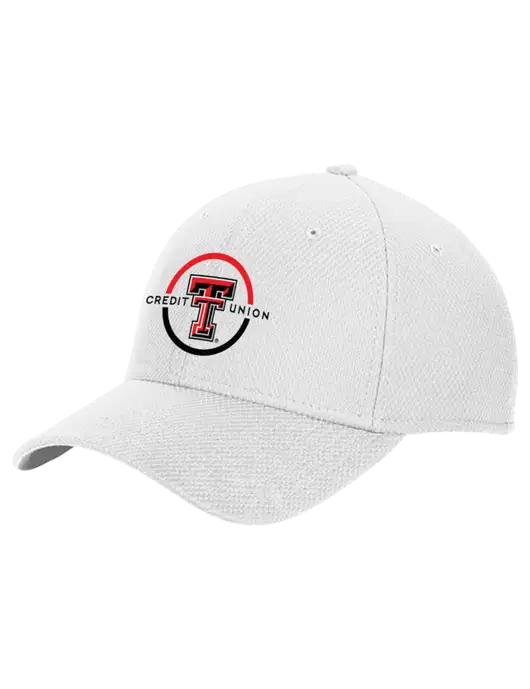 New Era Diamond Era White Stretch Cap w/Texas Tech CU Logo