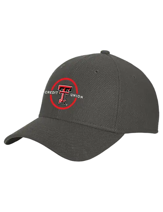 New Era Diamond Era Very Dark Grey Stretch Cap w/Texas Tech CU Logo