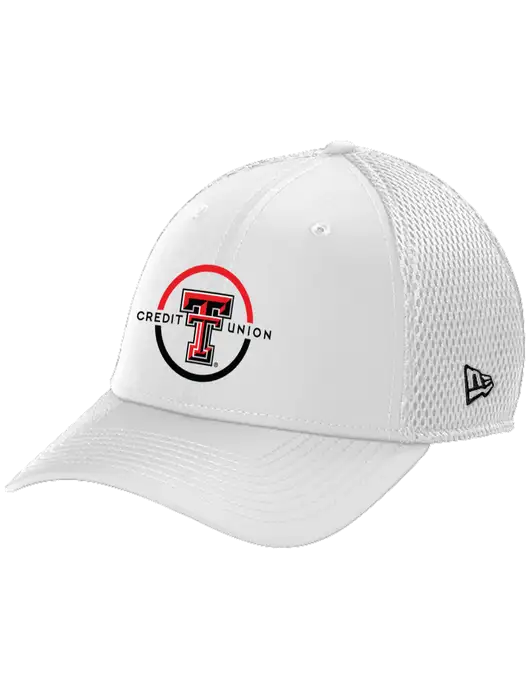New Era 39THIRTY Performance Stretch White Mesh Cap w/Texas Tech CU Logo