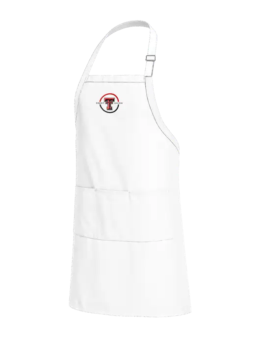 Easy Care Extra Long Bib White Apron with Stain Release w/Texas Tech CU Logo