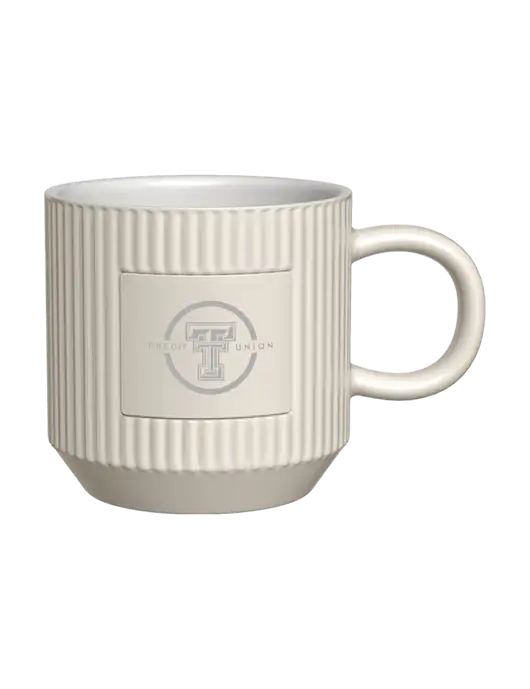 Daystarter 10 oz Very Light Tan Mug w/Texas Tech CU Logo